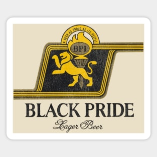 Black Pride Lager Beer Retro Defunct Wisconsin Breweriana Magnet